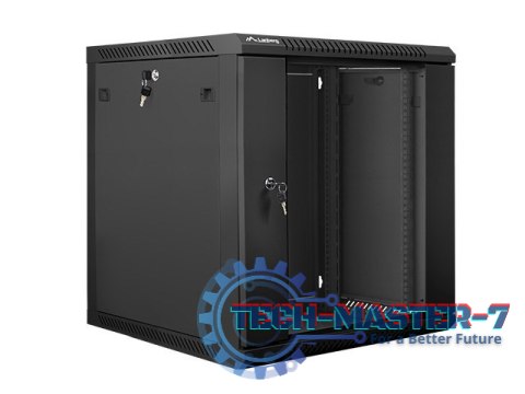 Szafa instalacyjna wisząca 19'' 12U 600X600mm czarna (drzwi szklane) Szafa instalacyjna wisząca 19'' 12U 600X600mm czarna (drzwi szklane)