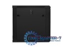 Szafa instalacyjna wisząca 19'' 12U 600X600mm czarna (drzwi szklane)