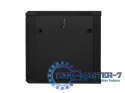 Szafa instalacyjna wisząca 19'' 12U 600X600mm czarna (drzwi szklane)