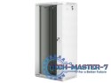 Szafa instalacyjna wisząca 19'' 27U 600X450mm szara (drzwi szklane)