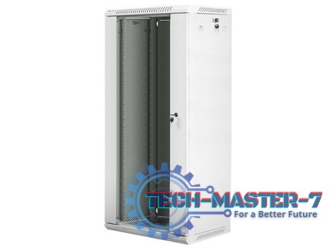 Szafa instalacyjna wisząca 19'' 27U 600X450mm szara (drzwi szklane) Szafa instalacyjna wisząca 19'' 27U 600X450mm szara (drzwi szklane)