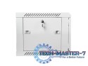 Szafa instalacyjna wisząca 19'' 6U 600X450mm szara (drzwi szklane)