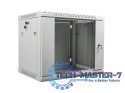 Szafa instalacyjna wisząca 19'' 9U 600X450mm szara (drzwi szklane)