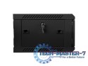 Szafa instalacyjna wisząca 19 cali 4U 600X450mm czarna (drzwi szklane)