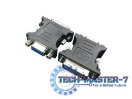 Adapter DVI->VGA (24M/15F) czarny