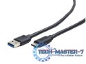 Kabel USB Type-C(M)-AM 3.0 1m czarny