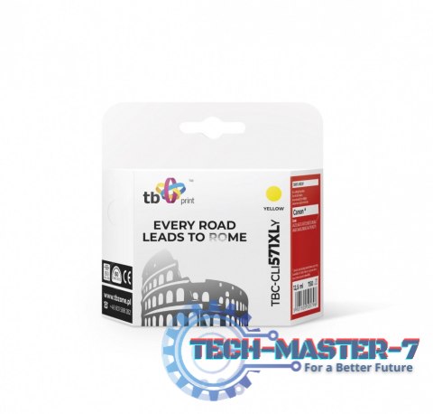 Tusz do Canon CLI-571XL TBC-CLI571XLY YE 100% nowy