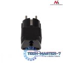 Adapter gniazdo UK na wtyk EU uniwersalny MCE155 Czarny