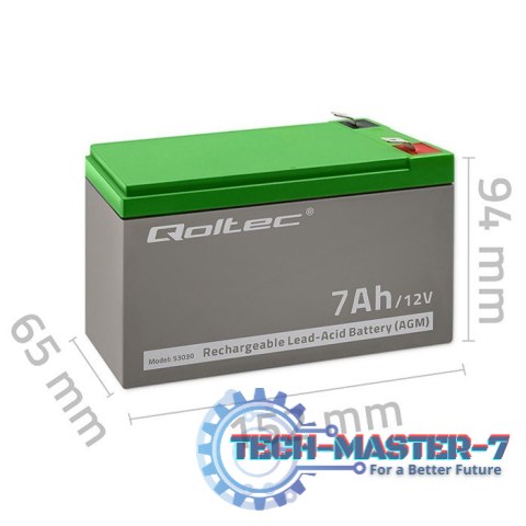 Akumulator żelowy | 12V | 7Ah | max.72A | AGM Akumulator żelowy | 12V | 7Ah | max.72A | AGM