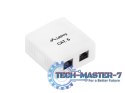 Gniazdo natynkowe 2x RJ45 Kat.6 białe