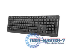 Klawiatura Trout Slim 1.8m czarna USB