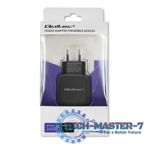 Ładowarka sieciowa 17W | 5V | 3.4A | 2xUSB Ładowarka sieciowa 17W | 5V | 3.4A | 2xUSB