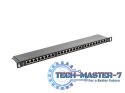 Patch Panel 24 Port 0.5U Kat.6 czarny ekranowany