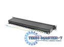 Patch Panel 24 Port 1U Kat.5E czarny ekranowany