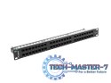 Patch Panel 48 Port 1U Kat.6 czarny