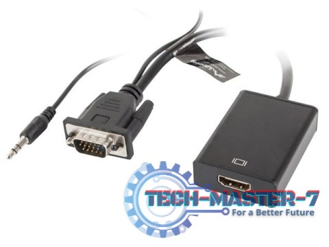 Adapter VGA(M) + Audio -> HDMI(Ż) Adapter VGA(M) + Audio -> HDMI(Ż)