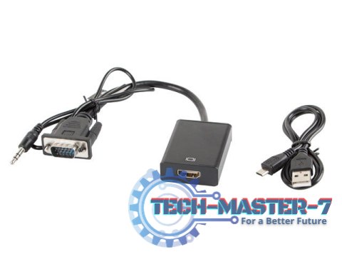 Adapter VGA(M) + Audio -> HDMI(Ż) Adapter VGA(M) + Audio -> HDMI(Ż)
