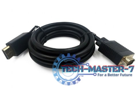 Kabel DisplayPort VGA 1.8m czarny Kabel DisplayPort VGA 1.8m czarny