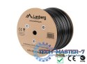 Kabel LAN FTP KAT-6 305M drut outdoor żelowany cu fluke, czarny
