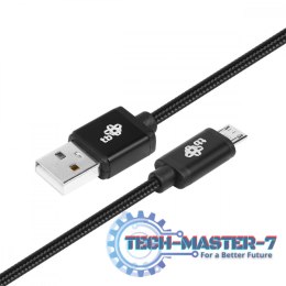 Kabel USB-Micro USB 1.5 m. czarny sznurek
