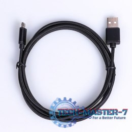 Kabel USB-Micro USB 1.5 m. czarny sznurek