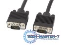 Kabel VGA Ferryt 1.8M M/M Ekran czarny