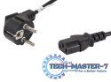 Kabel zasilający CEE 7/7 - IEC 320 C13 1.8M czarny