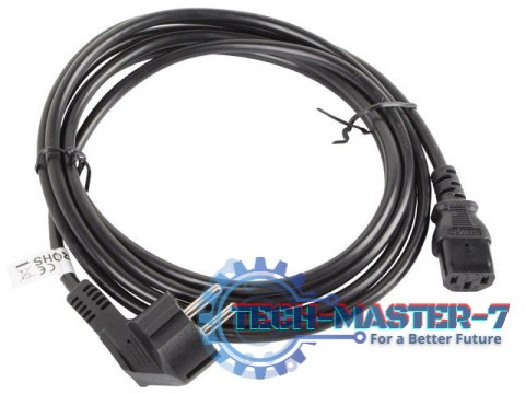 Kabel zasilający CEE 7/7 - IEC 320 C13 VDE 3M czarny Kabel zasilający CEE 7/7 - IEC 320 C13 VDE 3M czarny