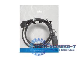 Kabel zasilający CEE 7/7 - IEC 320 C19 16A VDE 1.8M czarny
