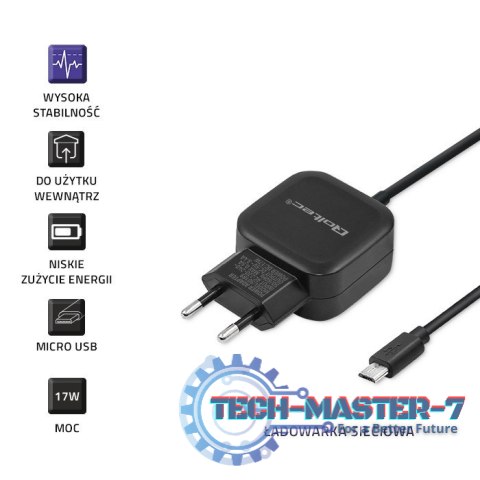 Ładowarka sieciowa 17W | 5V | 3.4A | USB + kabel Micro USB Ładowarka sieciowa 17W | 5V | 3.4A | USB + kabel Micro USB