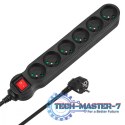 Listwa zasilająca 6g 3m MCE187 2300W czarna