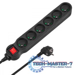Listwa zasilająca 6g 3m MCE187 2300W czarna