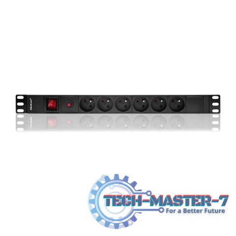 Listwa zasilająca do RACK 19cali | 1U | 6A | PDU | 6xSCHUKO | 2m Listwa zasilająca do RACK 19cali | 1U | 6A | PDU | 6xSCHUKO | 2m