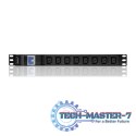 Listwa zasilająca do Rack 19cali | circuit breaker | 1U | 10A | PDU | 8xIEC C13 | 2m