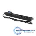 Listwa zasilająca do Rack 19cali | circuit breaker | 1U | 10A | PDU | 8xIEC C13 | 2m