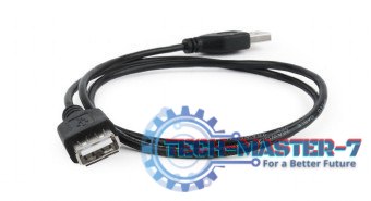 Przedłużacz kabla USB 2.0 AM-AFI 0.75m czarny Przedłużacz kabla USB 2.0 AM-AFI 0.75m czarny