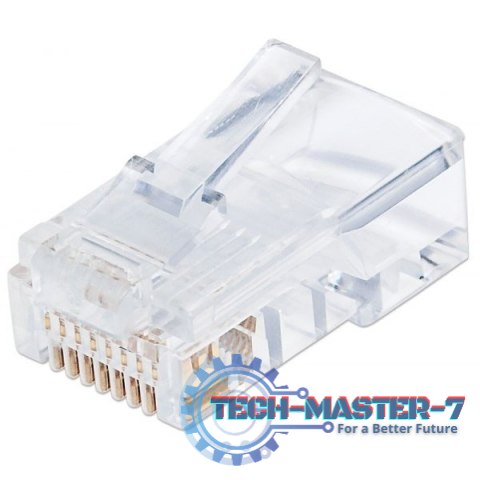 Wtyk modularny RJ45 UTP 8P8C cat.6 na drut 100szt. Wtyk modularny RJ45 UTP 8P8C cat.6 na drut 100szt.