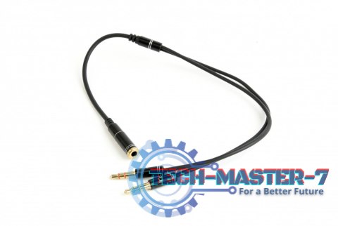 Adapter audio stereo 2x3.5mm minijack, 4PIN, 0.2m Adapter audio stereo 2x3.5mm minijack, 4PIN, 0.2m