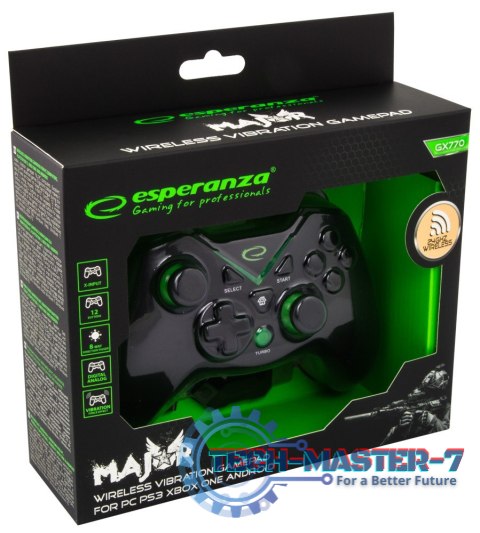 GAMEPAD BEZPRZEWODOWY PC/PS3/XBOX ONE SERIES X/S USB MAJOR GAMEPAD BEZPRZEWODOWY PC/PS3/XBOX ONE SERIES X/S USB MAJOR