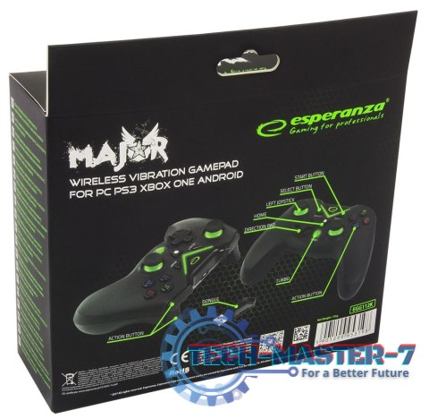 GAMEPAD BEZPRZEWODOWY PC/PS3/XBOX ONE SERIES X/S USB MAJOR GAMEPAD BEZPRZEWODOWY PC/PS3/XBOX ONE SERIES X/S USB MAJOR