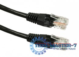 Kabel Patchcord miedziany kat. 5e RJ45 UTP 5m czarny