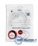 Kabel USB 3.0 C AM/CM 1m/biały