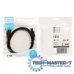 Kabel USB AM-AM 1.8m czarny