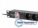 Listwa zasilająca Rack PDU 19" 1U 10A 7X 230V PL 2m czarna C14