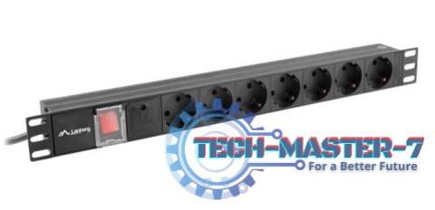 Listwa zasilająca Rack PDU 19" 1U 10A 7X SCHUKO 2m czarny C14 Listwa zasilająca Rack PDU 19" 1U 10A 7X SCHUKO 2m czarny C14