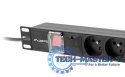 Listwa zasilająca Rack PDU 1U 10A 4X 230V PL 4X IEC C13 2m C14 czarna