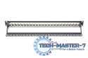 Panel krosowy (patch panel) modularny 19" 24 porty pod moduły keystone, 1U, ekranowany, prowadnica kabli, pola opisowe, czarny