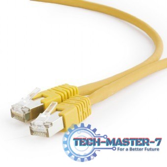 Patch cord Kat.6A S/FTP LSZHCU 0.25m żółty Patch cord Kat.6A S/FTP LSZHCU 0.25m żółty