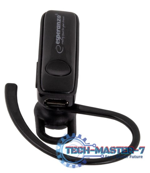Słuchawka douszna bluetooth Celebes czarna Słuchawka douszna bluetooth Celebes czarna