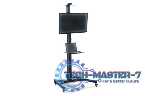 Stojak mobilny pojedynczy z półką, 1xLCD, max. 70", max. 50kg, VESA max. 600x400 pivot Stojak mobilny pojedynczy z półką, 1xLCD, max. 70", max. 50kg, VESA max. 600x400 pivot